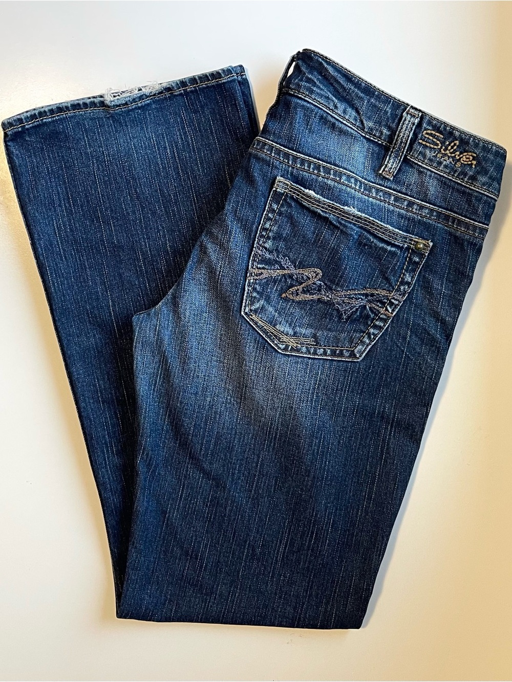 Y2K Toni Silver Jeans - Slim Dark Wash Bootcut - Size 31 | 31